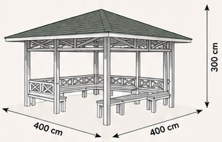 Gardenya Ahşap Kamelya ve Çardak