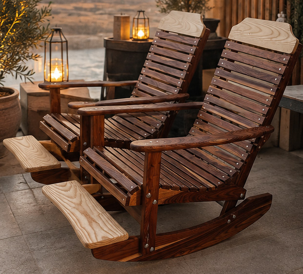 Xsanthos Adirondack Ahşap Bahçe Oturma Grubu
