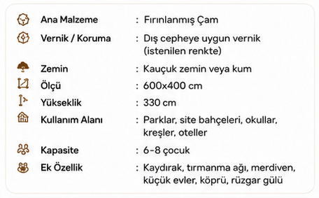 Değirmen Ahşap Oyun Parkı
