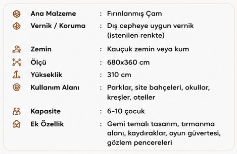 Minik Kaptan Ahşap Oyun Parkı