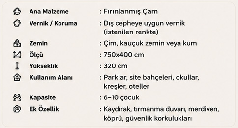 Ponpon Ahşap Oyun Parkı