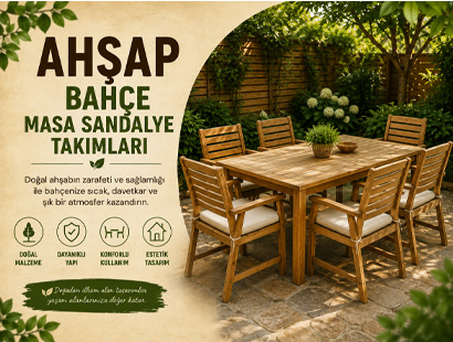 Ahşap Bahçe Masa Sandalye Takımları